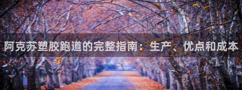 尊龙凯时网站赌愽是真的吗：阿克苏塑胶跑道的完整指南：生产、优点和成本