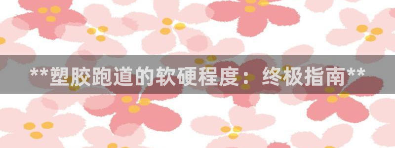 尊龙电子：**塑胶跑道的软硬程度：终极指南**