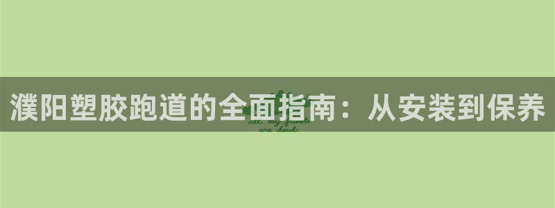AG尊龙凯时注册：濮阳塑胶跑道的全面指南：从安装到保